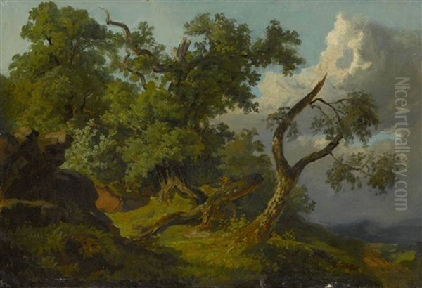 Baumlandschaft Oil Painting by Emil Lugo