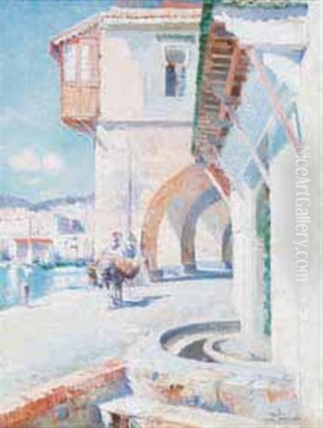 Le Port D'alger Oil Painting by Ferdinand-Jean Luigini