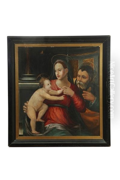 Portrait Of The Holy Family Oil Painting by Bernardino Luini