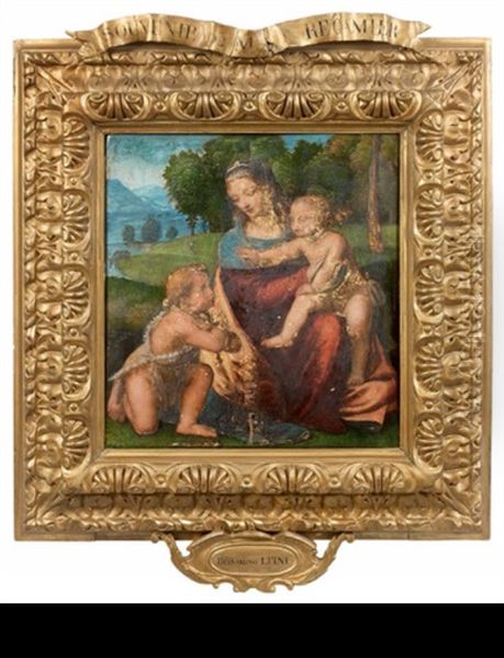 Vierge A L'enfant Avec Saint Jean Baptiste Oil Painting by Bernardino Luini