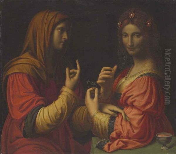 Vanity And Modesty by Bernardino Luini