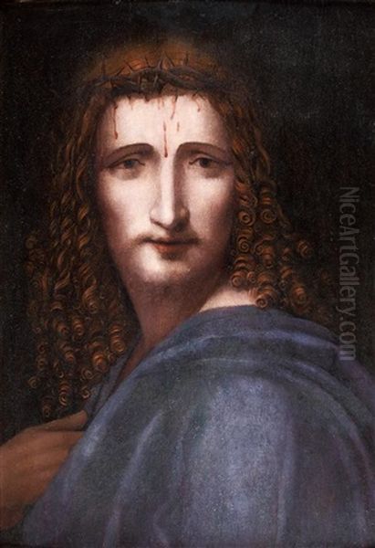 Le Christ A La Couronne D'epines Oil Painting by Bernardino Luini