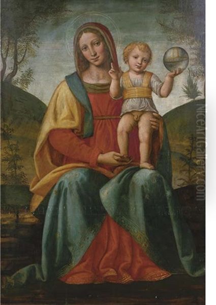 Madonna Con Bambino Oil Painting by Bernardino Luini