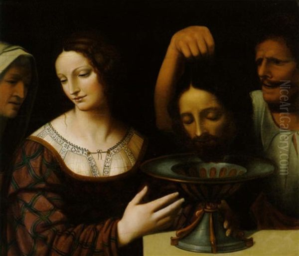 Salome Riceve La Testa Del Battista Oil Painting by Bernardino Luini