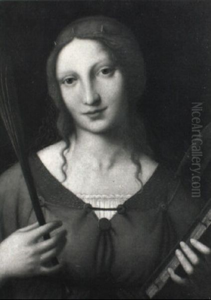 Die Heilige Katharina Von Alexandria Oil Painting by Bernardino Luini