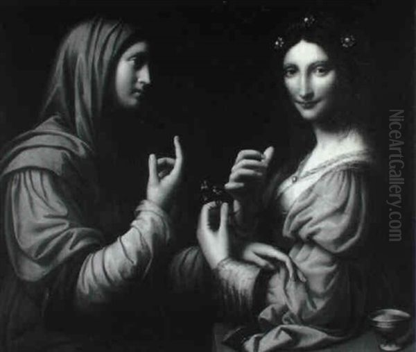 The Visitation Oil Painting by Bernardino Luini