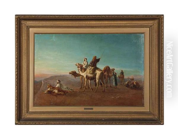 The Desert Scouts Oil Painting by William Luker Sr.