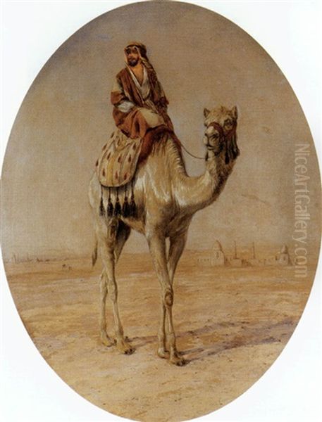 Rider On A Camel Oil Painting by William Luker Sr.