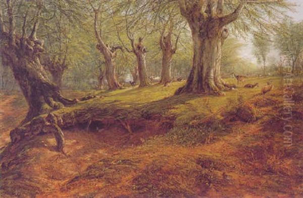 Burnham Woods Oil Painting by William Luker Sr.