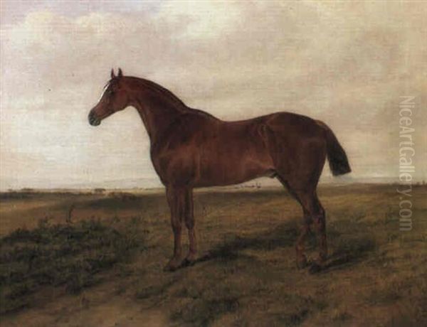 Cheval Hunter Dans Un Paysage Oil Painting by William Luker Sr.