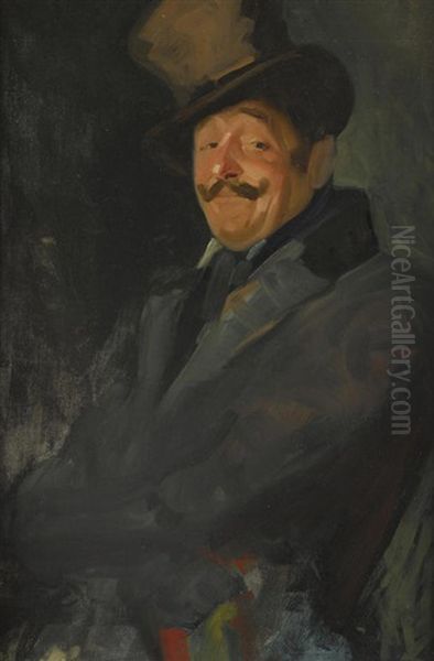 Study For Otis Skinner As Colonel Philippe Bridau Oil Painting by George Benjamin Luks