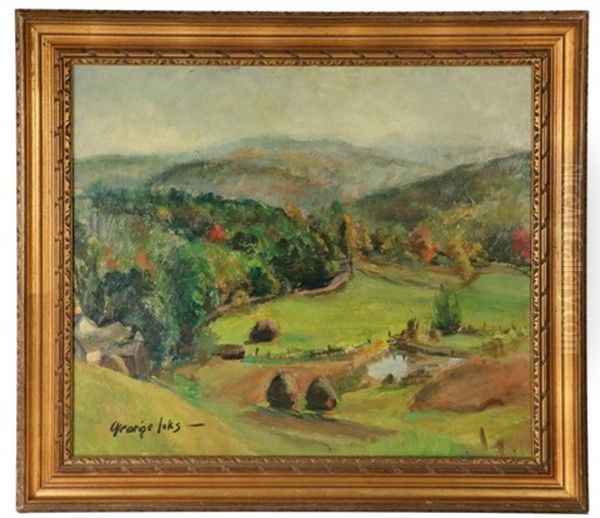 Pennsylvania Landscape Oil Painting by George Benjamin Luks