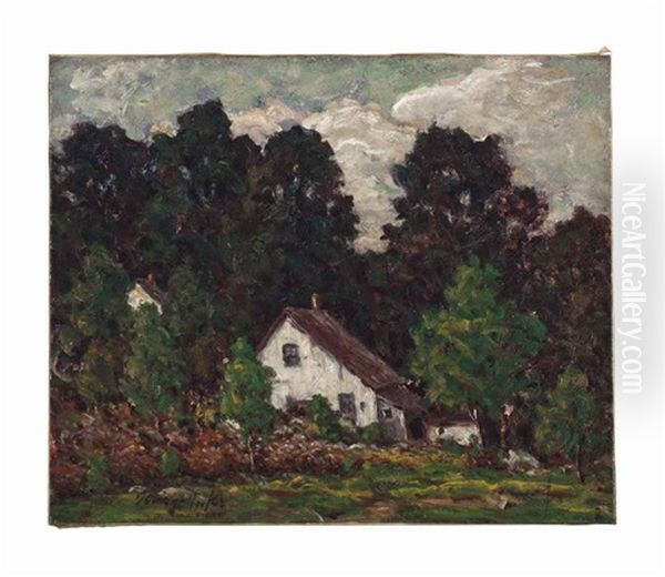 Cottage In Williamsport Oil Painting by George Benjamin Luks