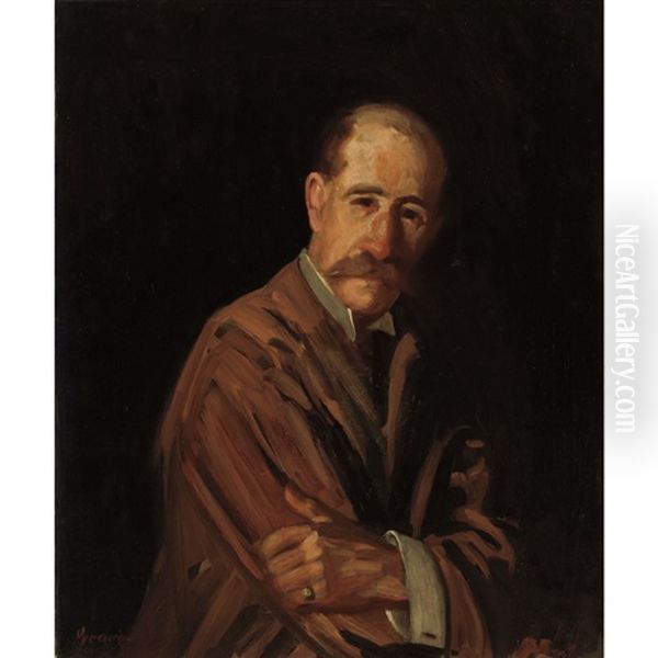 Portrait Of A Man Oil Painting by George Benjamin Luks