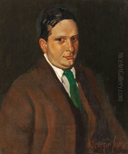 The Green Tie (portrait Of Edward H. Smith) Oil Painting by George Benjamin Luks