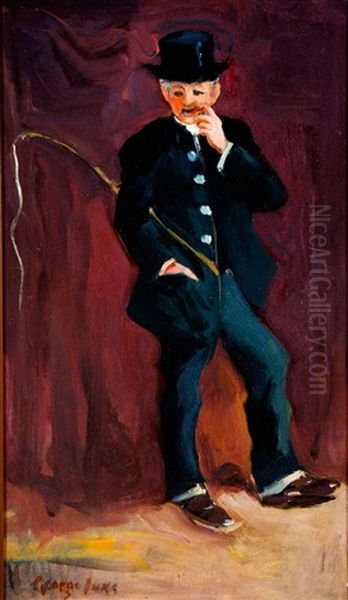 Circus Animal Tamer With Whip Oil Painting by George Benjamin Luks