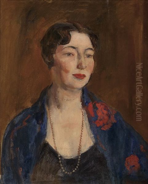 Portrait Of A Woman Oil Painting by George Benjamin Luks