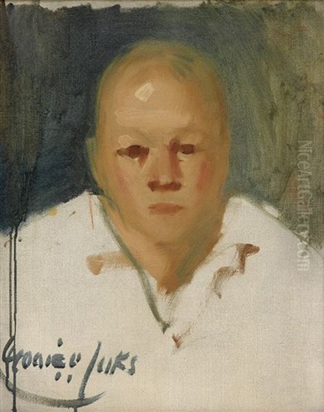 Portrait Study Oil Painting by George Benjamin Luks