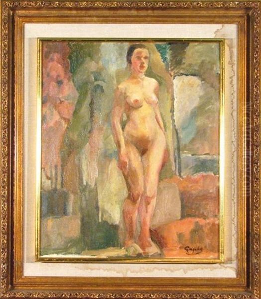 Standing Nude Oil Painting by George Benjamin Luks