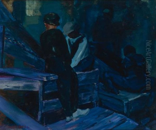 The Breaker Boys Oil Painting by George Benjamin Luks