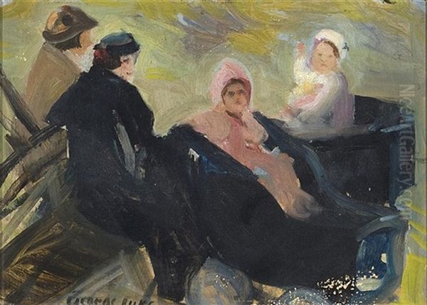 In The Park Oil Painting by George Benjamin Luks