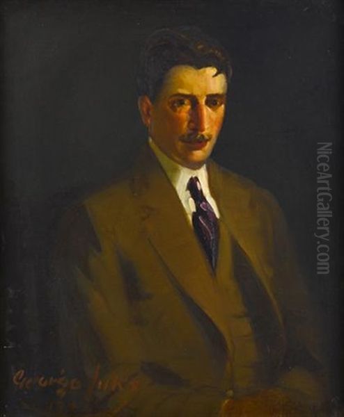 Portrait Of Leroy Ireland Oil Painting by George Benjamin Luks