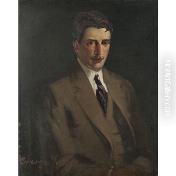 Portrait Of Leroy Ireland Oil Painting by George Benjamin Luks