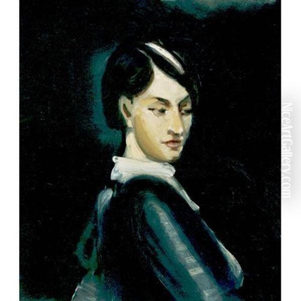 Portrait Of Bea Evan Oil Painting by George Benjamin Luks