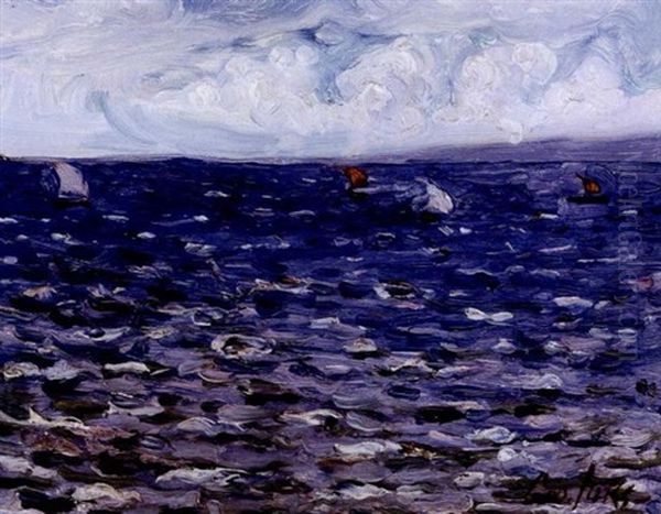 Sailing On A Breezy Day Oil Painting by George Benjamin Luks