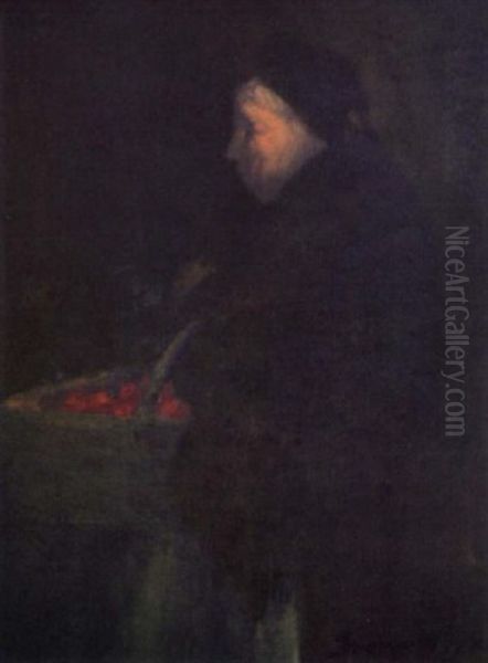 Apple Mary Oil Painting by George Benjamin Luks