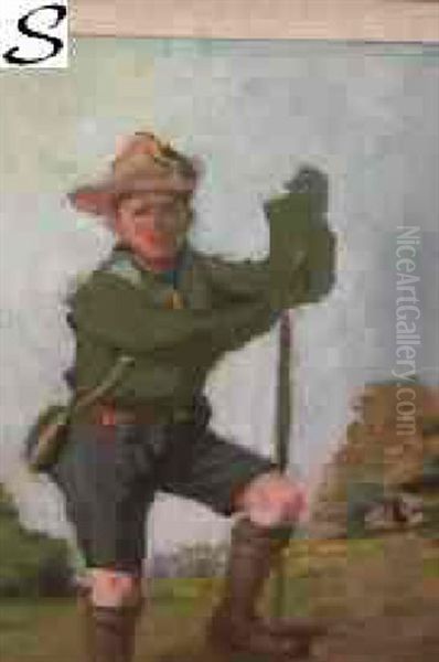 Boy Scout Oil Painting by George Benjamin Luks