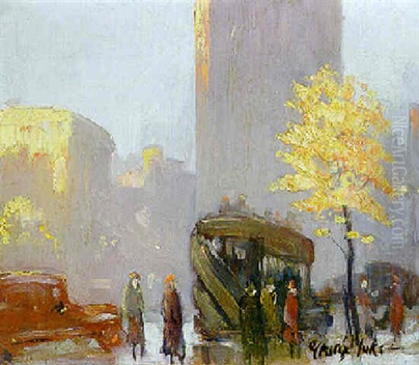 Fifth Avenue, New York Oil Painting by George Benjamin Luks