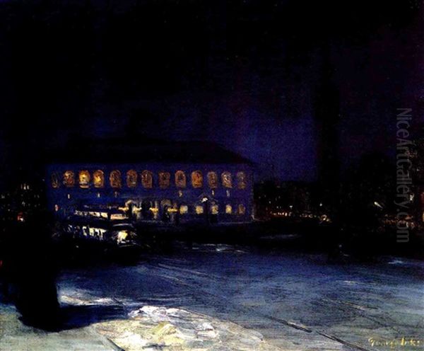 Copley Square Oil Painting by George Benjamin Luks