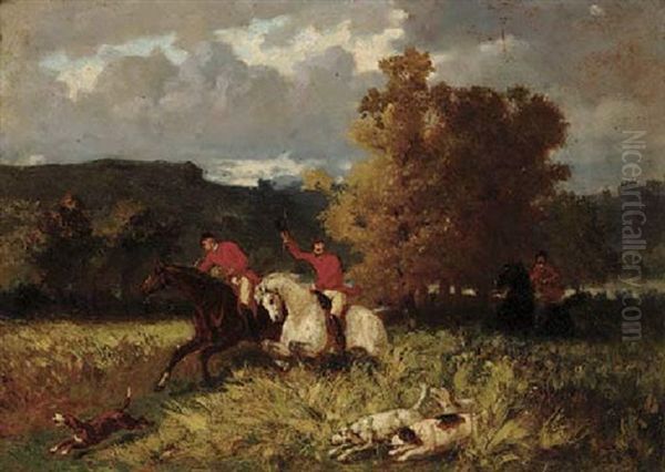 Closing In Oil Painting by Evariste Vital Luminais