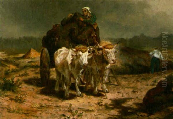 Bearing The Load Oil Painting by Evariste Vital Luminais