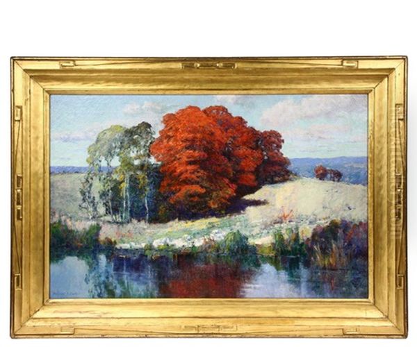 An Early Fall Oil Painting by Harriet Randall Lumis