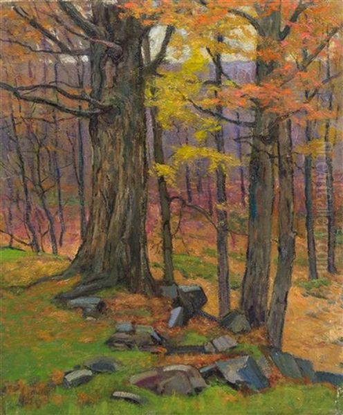 Old Maple (study Of Trees) Oil Painting by Harriet Randall Lumis