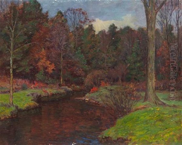 Swamp Brook Oil Painting by Harriet Randall Lumis