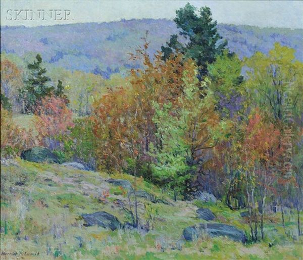 Verdant Landscape Oil Painting by Harriet Randall Lumis