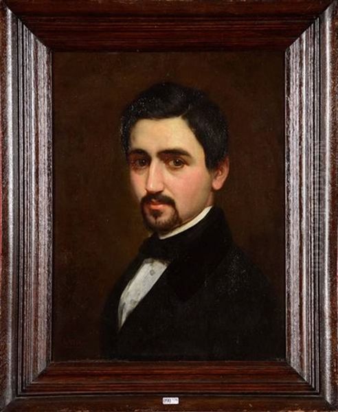 Portrait D'un Gentilhomme Oil Painting by Juan (Count) Luna y Novicio