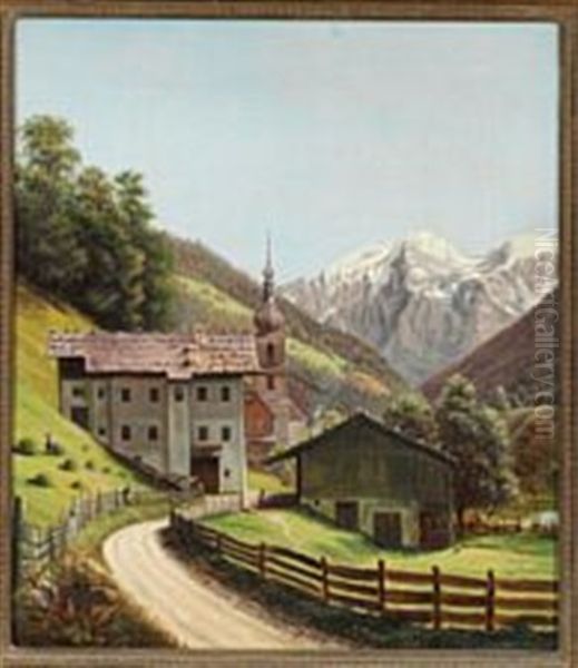 Spring Day In Ramsau Oil Painting by Bernt Lund