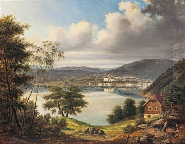 Utsyn Mot Akershus Festning Og Slottet Oil Painting by Bernt Lund