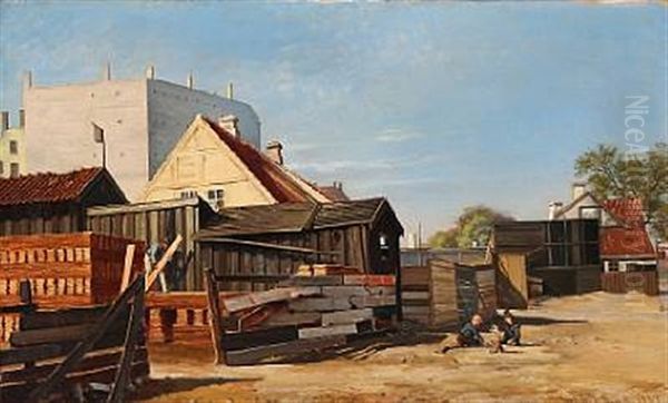 Hjornet Af Den Gamle Kastelsvej Oil Painting by Carl Ove Julian Lund