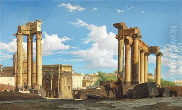 From The Roman Forum Oil Painting by Frederik Christian Lund