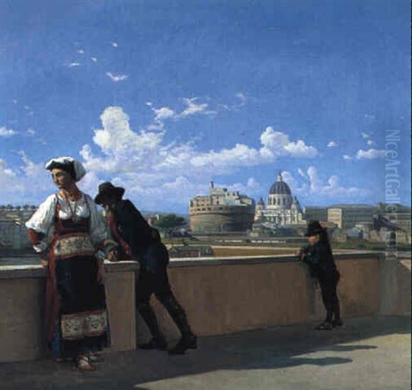 View Of Rome Oil Painting by Frederik Christian Lund