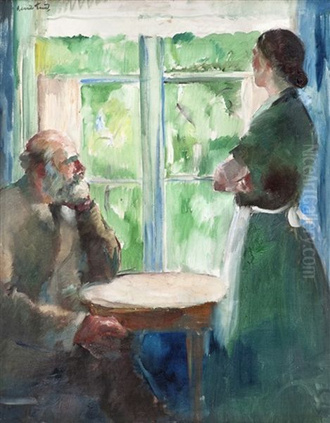 By The Window Oil Painting by Henrik Louis Lund