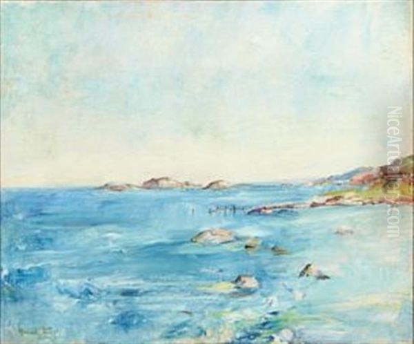 Kystlandskap Oil Painting by Henrik Louis Lund