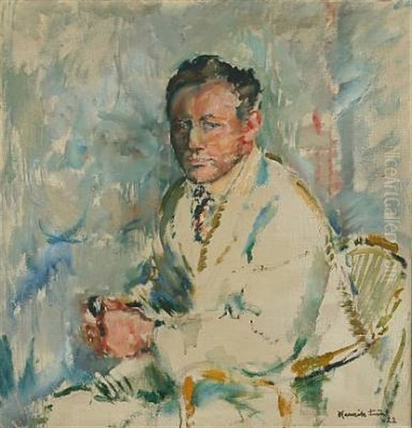 Portrait Of A. Michelsen Oil Painting by Henrik Louis Lund