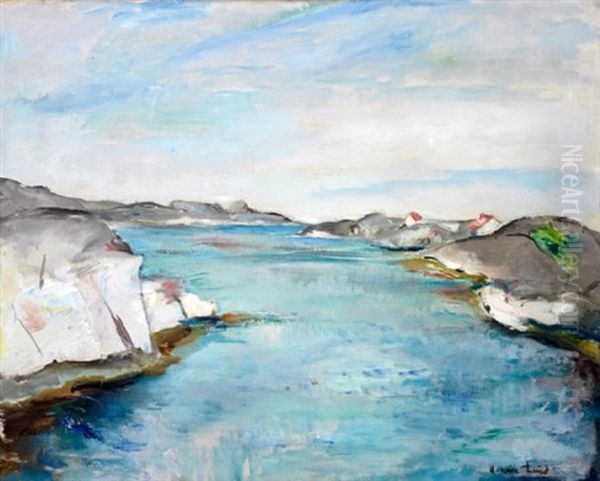 Skjaergardslandskap Oil Painting by Henrik Louis Lund