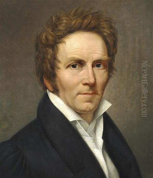 Self-portrait Oil Painting by Johann Ludwig Gebhard Lund